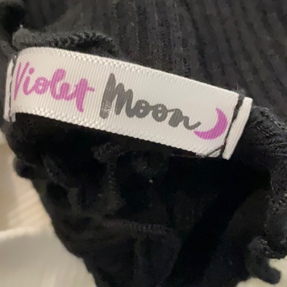 Casual Sexy Violet Moon Black Ribbed Cropped Summer Tank - Picture 5 of 6